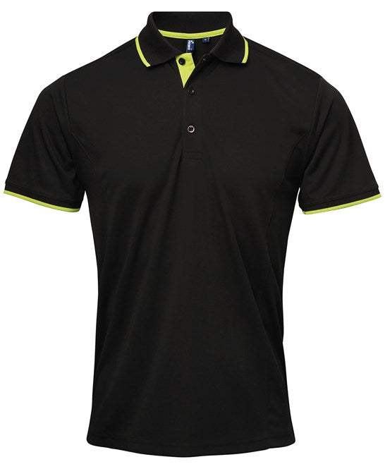 Contrast Coolchecker® polo S / Black/Lime