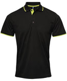 Contrast Coolchecker® polo S / Black/Lime