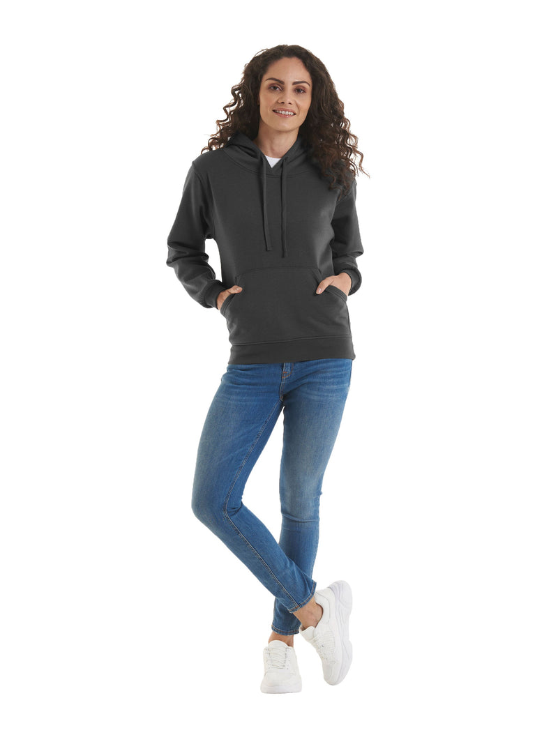 280GSM Ladies Deluxe Hooded Sweatshirt S / Black