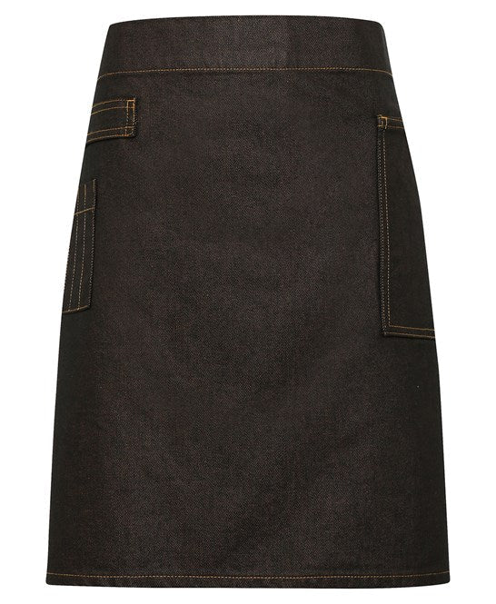 Division waxed-look denim waist apron One Size / Black Denim