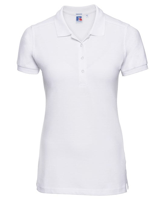 Women's stretch polo XS. / White*†