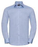 Long sleeve herringbone shirt 14.5 / Light Blue