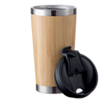 17OZ/500ml Bamboo Thermal Tumbler / Black Lid