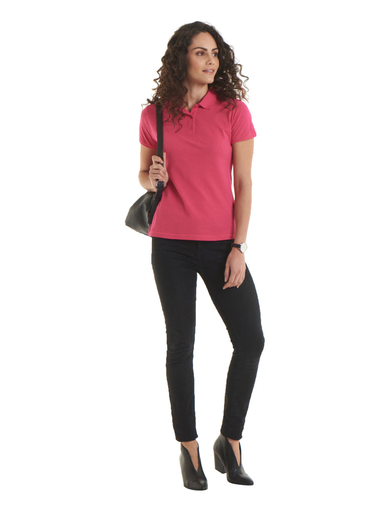 180GSM Ladies Ultra Cotton Poloshirt S / Black