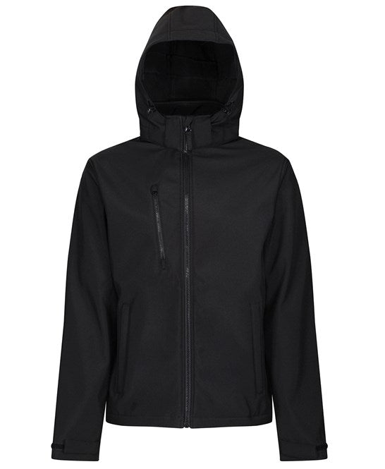 Venturer 3-layer hooded softshell jacket S / Black
