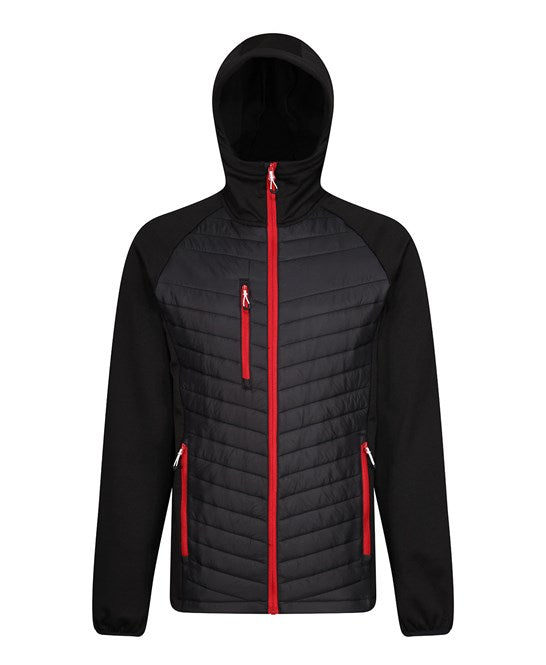 Navigate hybrid hooded jacket S / Black/Classic Red