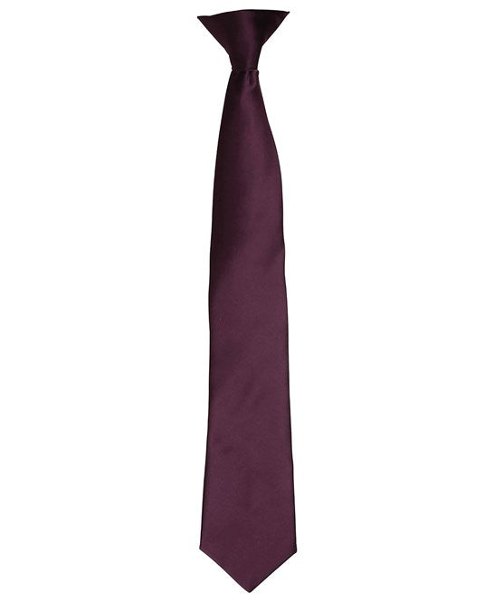 Colours' satin clip tie One Size / Aubergine