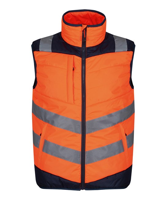Pro hi-vis thermal bodywarmer S / Orange/Navy