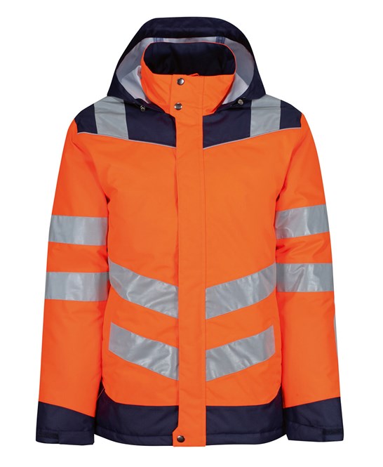 Pro hi-vis thermogen heated jacket S / Orange/Navy