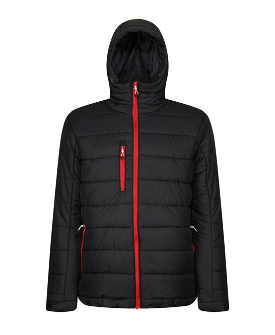 Navigate thermal hooded jacket S / Black/Classic Red