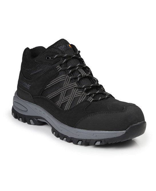 Sandstone SB safety hiker boot 6 / Black/Granite