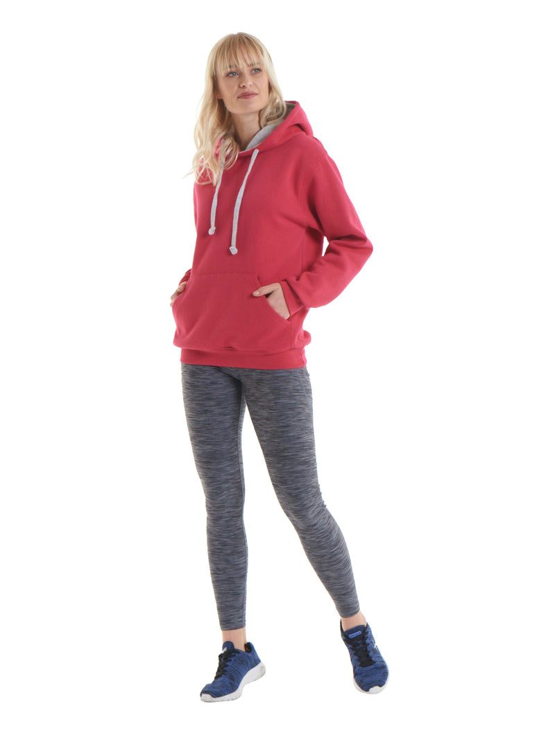 300GSM Contrast Hooded Sweatshirt 3XL / Black Red