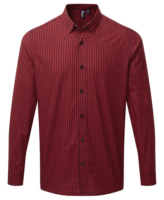 Maxton check long sleeve shirt S / Black/Red