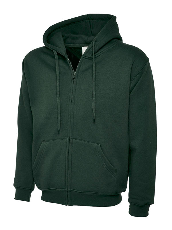 300GSM Adults Classic Full Zip Hooded Sweatshirt XXL / Green