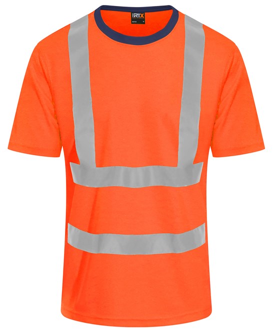 High visibility t-shirt S / HV Orange/Navy