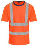 High visibility t-shirt S / HV Orange/Navy