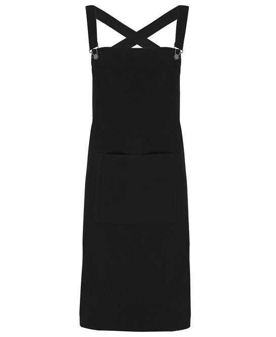 Cross back 'barista' bib apron One Size / Black