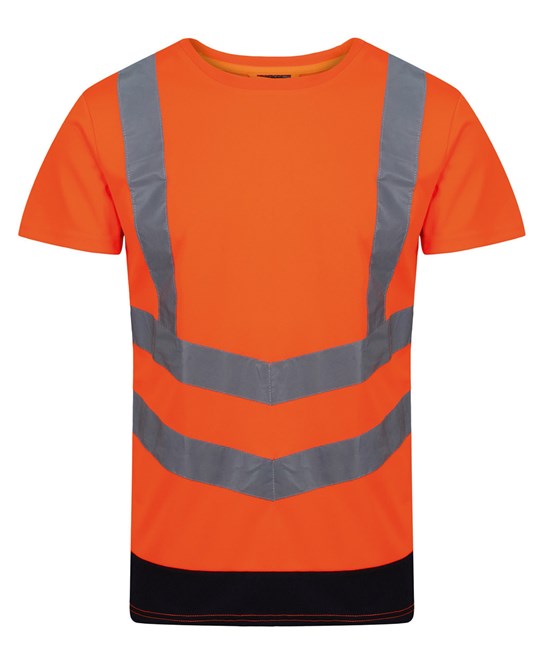 Pro hi-vis short sleeve t-shirt S / Orange/Navy