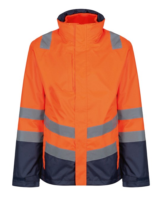 Pro hi-vis 3-in-1 jacket S / Orange/Navy
