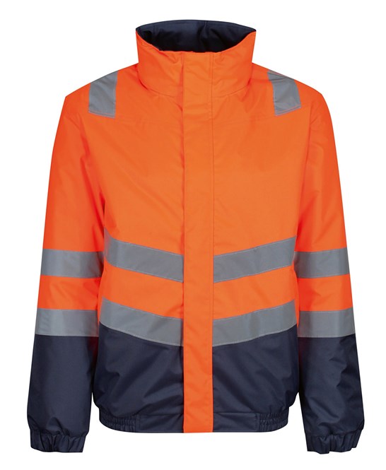 Pro hi-vis classic bomber jacket S / Orange/Navy