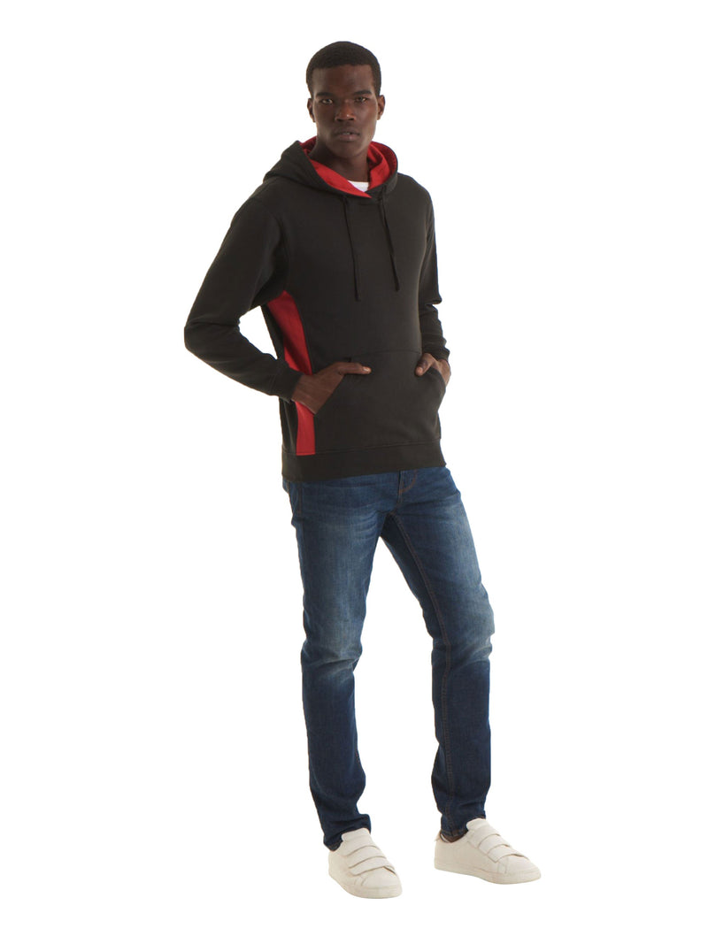 280GSM Two Tone Hooded Sweatshirt 3XL / Black Charcoal