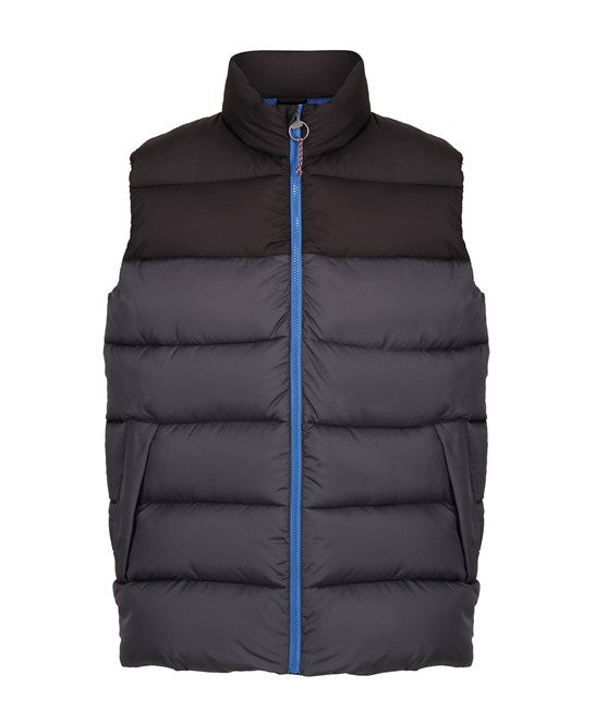 Vintage puffer vest S / Seal Grey/Black