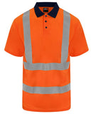High visibility polo S / HV Orange/Navy