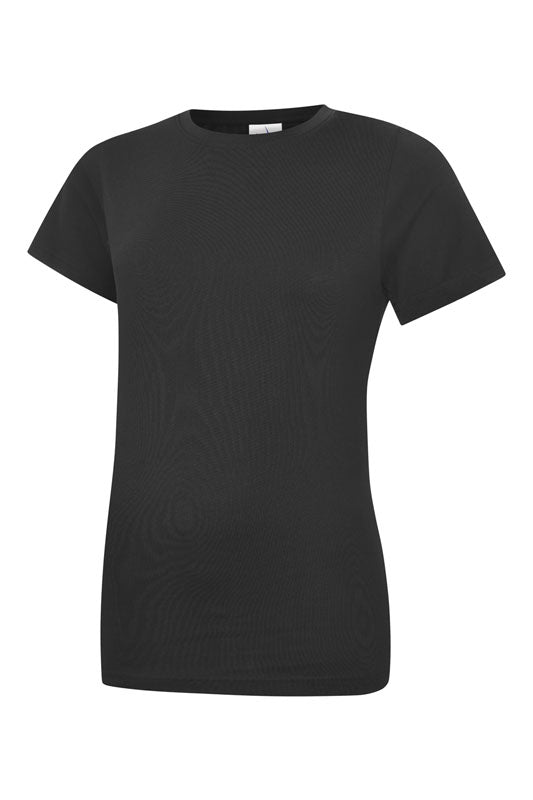 180GSM Ladies Classic Crew Neck T Shirt S / Black