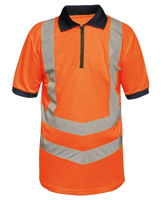 Hi-vis pro polo S / Orange/Navy