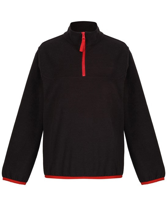 Kids half-zip microfleece 2 / Black/Classic Red