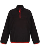 Kids half-zip microfleece 2 / Black/Classic Red