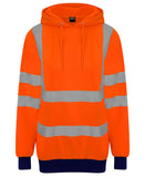 High visibility hoodie S / HV Orange/Navy