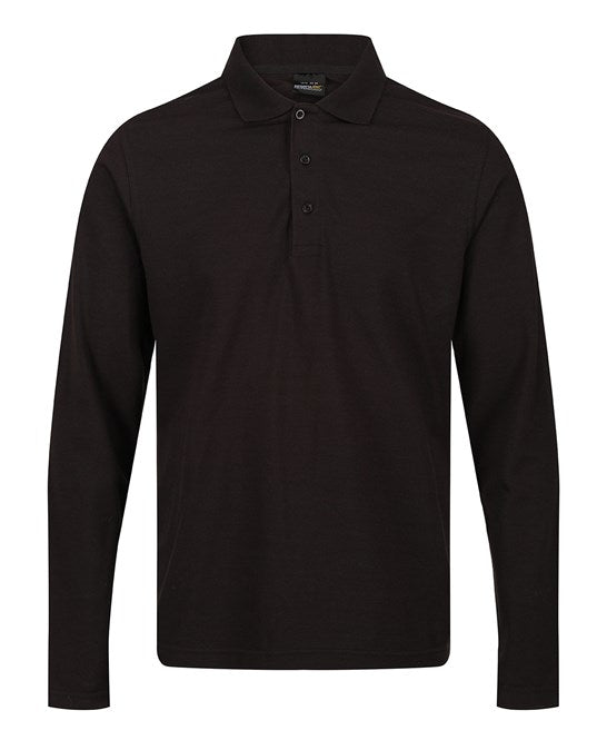 Pro 65/35 long sleeve polo XS. / Black
