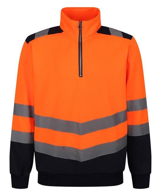 Pro hi-vis 1/4-zip sweatshirt S / Orange/Navy