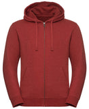 Authentic melange zipped hood sweatshirt XS / Brick Red Melange