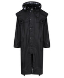 Cranbrook caped wax riding jacket S / Black