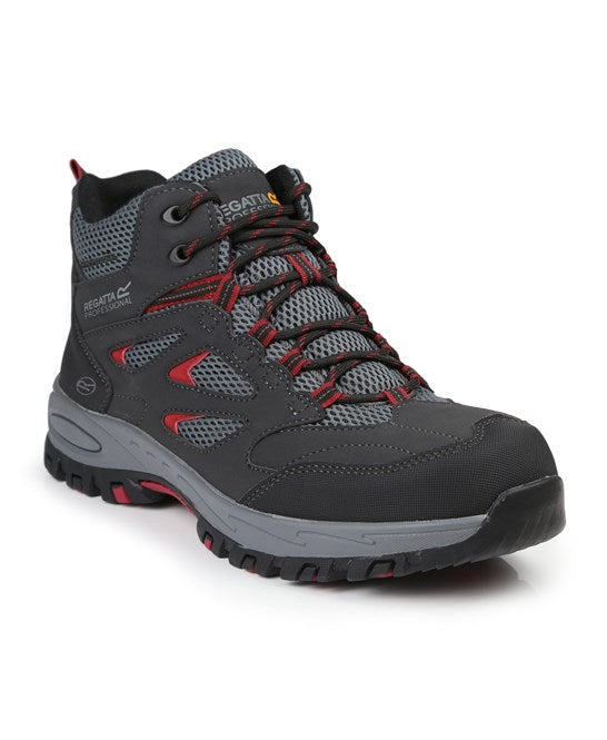 Mudstone SBP safety hiker boot 8 / Ash/Rio Red