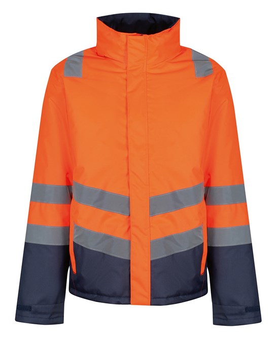 Pro hi-vis insulated parka S / Orange/Navy