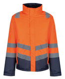 Pro hi-vis insulated parka S / Orange/Navy