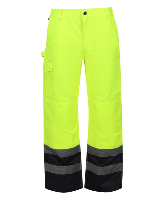 Pro hi-vis cargo trousers 28 / Orange/Navy