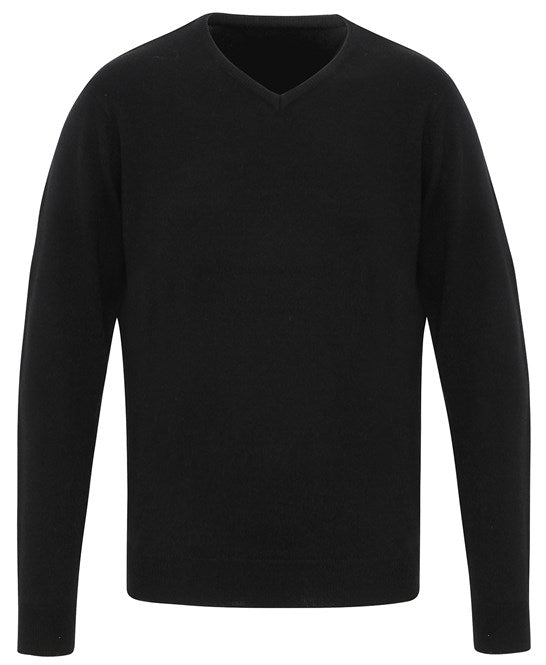 Essential' acrylic v-neck sweater XS / Black