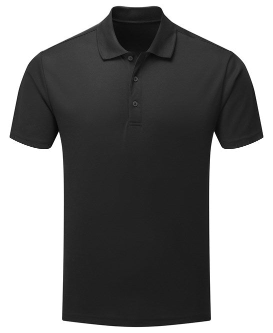 Men's spun dyed sustainable polo shirt S. / Black