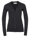 Women's v-neck knitted cardigan 2XS. / Black