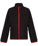 Kids full-zip microfleece 2 / Black/Classic Red