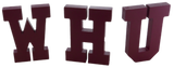 Large Wooden Block Letters - WHU