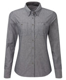 Women’s Chambray shirt, organic and Fairtrade certified XS / Grey Denim