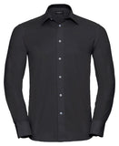 Long sleeve easycare tailored Oxford shirt 14.5 / Black