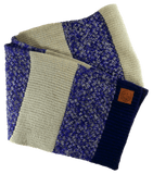 Crosshatch Leather Patch Scarf