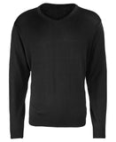 V-neck knitted sweater 2XS / Black.