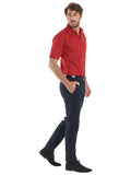 Mens Poplin Half Sleeve Shirt 3XL / Black